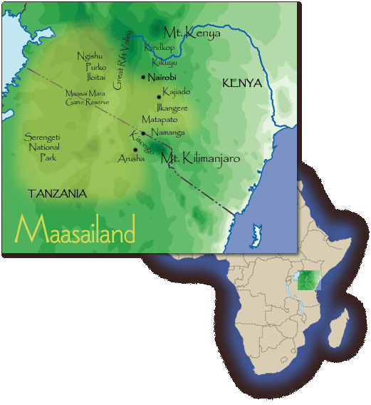 maasailand map - Volunteer Vacation: Empowering Tribal Women in Tanzania